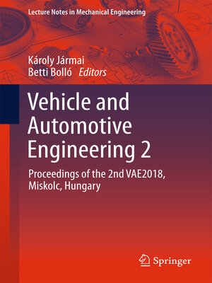 cover image of Vehicle and Automotive Engineering 2